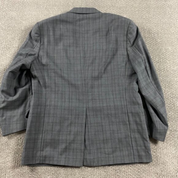 Hart Schaffner Marx Gold Trumpeter Blazer Sport Coat Men's 44R Gray Check - Picture 5 of 15